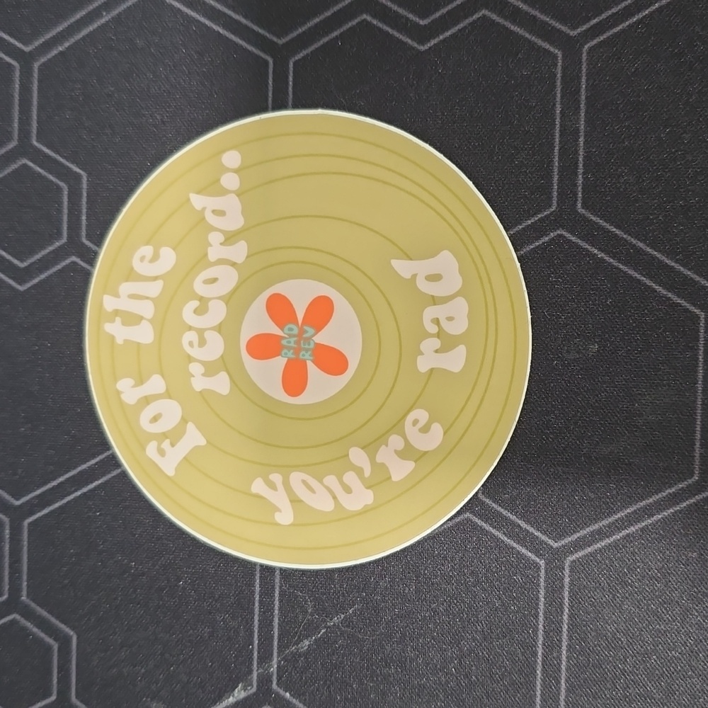 Rad Rev Record Sticker